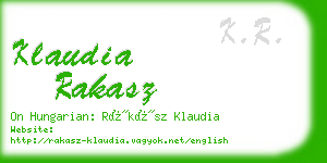 klaudia rakasz business card